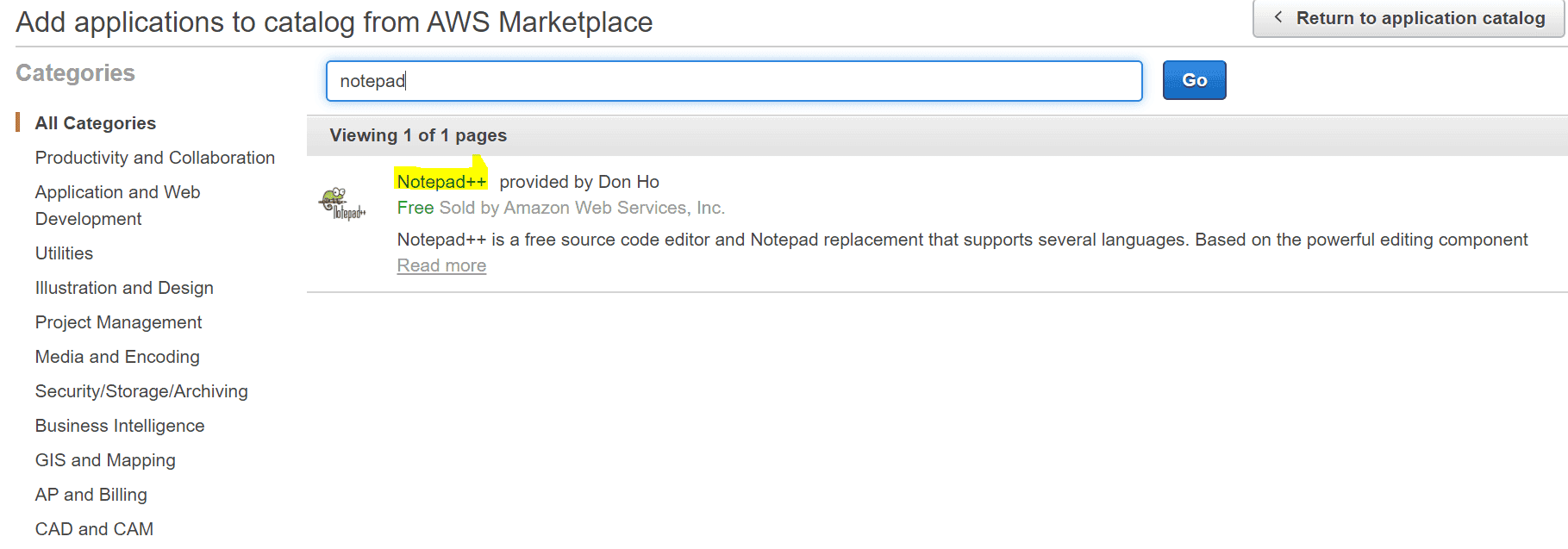 Passo 1: Selecionando um Aplicativo
