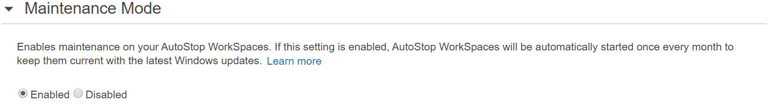 Passo 4: Modo de Manutenção