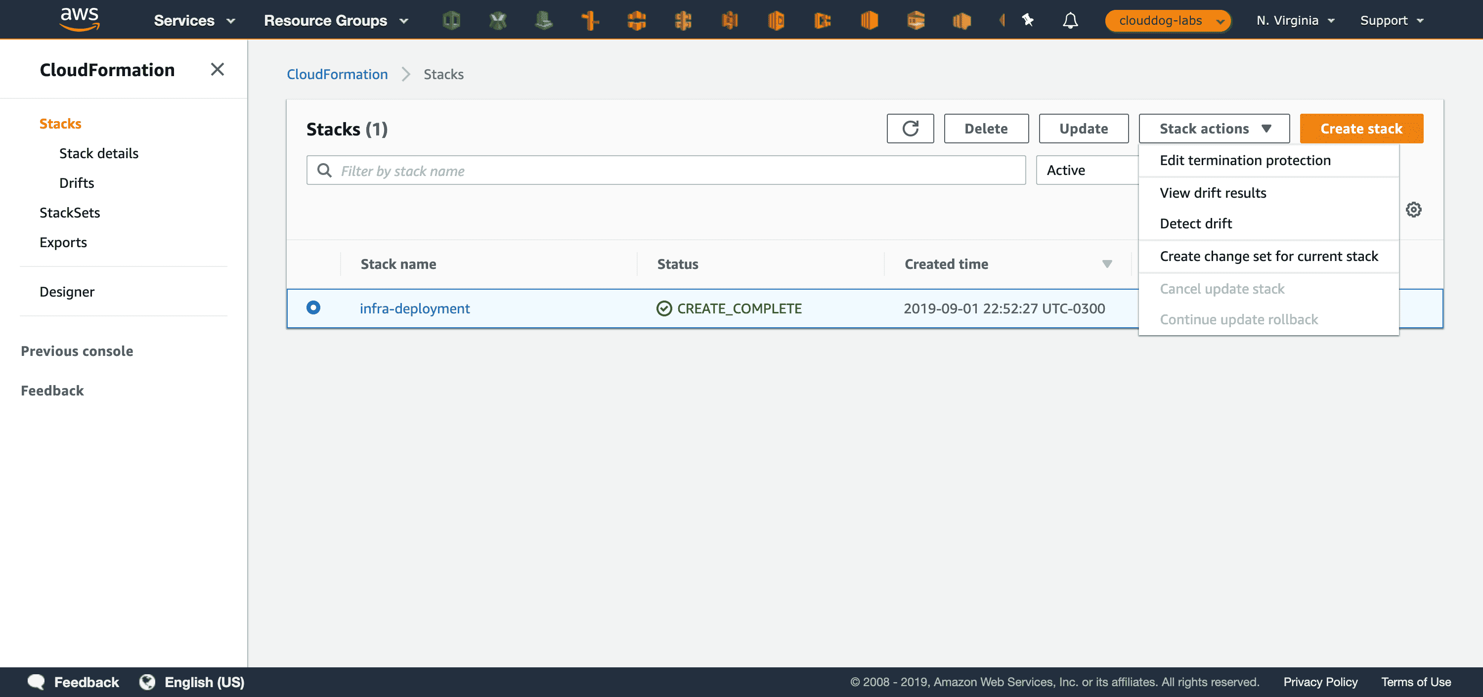  Passo 11: Selecione a Stack Criada