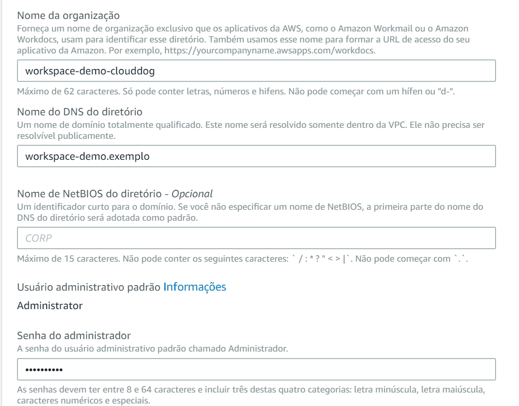 Passo 1: Preenchendo as informações do Diretório