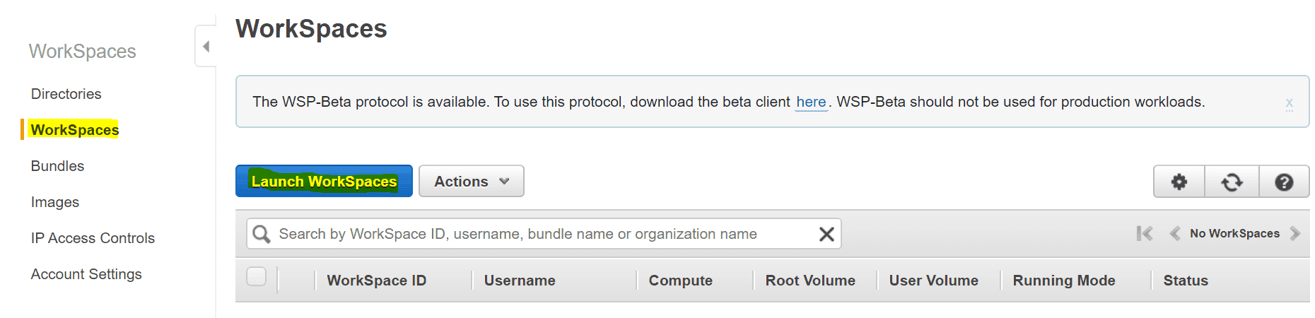  Passo 3: Criando uma WorkSpace