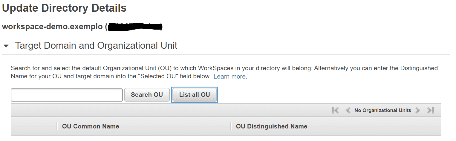 Passo 4: Relacionando Diretório com OU