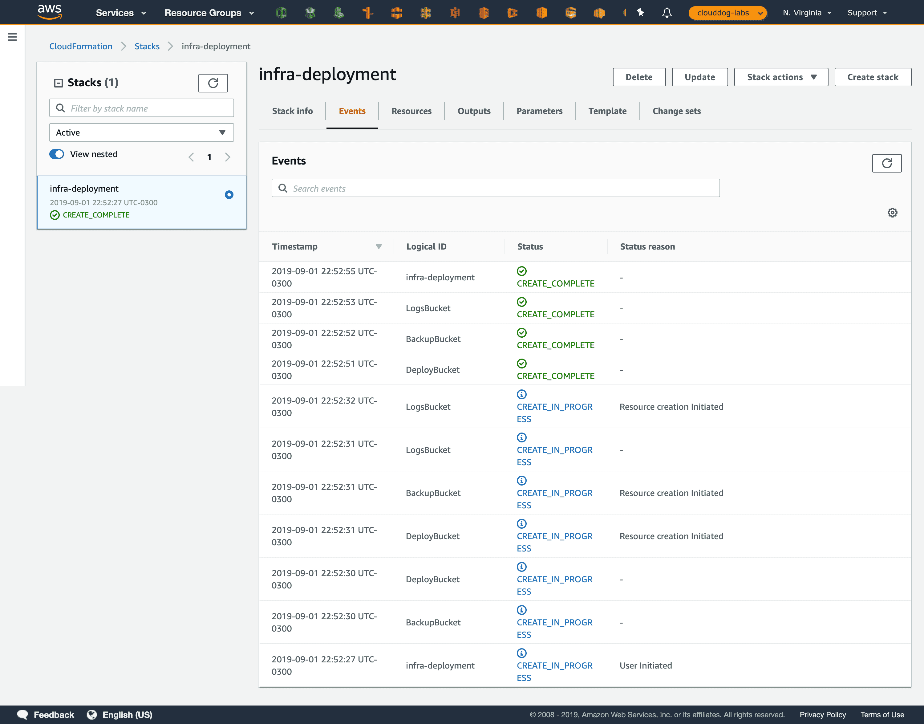 Passo 5: Criando Stack